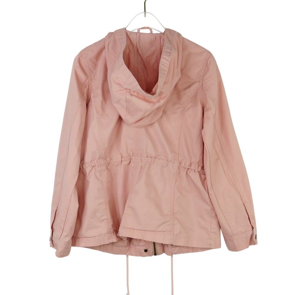 Forever 21 Light Pink Utility Jacket with Hood Casual Jacket Lightweight Small - Picture 3 of 5